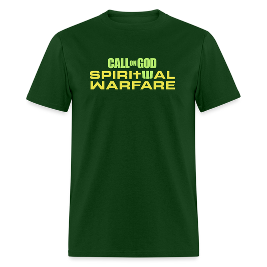 Spiritual Warfare Unisex Tee (Light Green & Yellow) Unisex Classic T-Shirt | Fruit of the Loom 3930 - Yah Equip Apparel