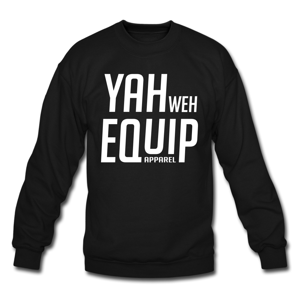 YAHWEH Equip Sweatshirt (White Letters) Unisex Crewneck Sweatshirt | Gildan 18000 - Yah Equip Apparel