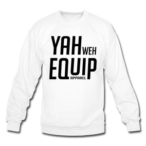 YAHWEH Equip Sweatshirt (Black Letters) Unisex Crewneck Sweatshirt | Gildan 18000 - Yah Equip Apparel