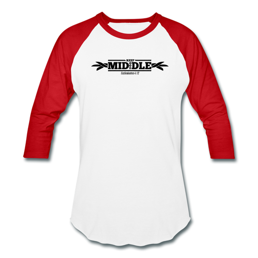 Keep God in the Middle Baseball Tee Unisex Baseball T-Shirt | Tultex 0245TC - Yah Equip Apparel