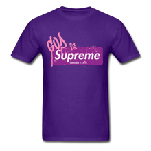 Load image into Gallery viewer, God is Supreme (Purple Box) Unisex Tee Ultra Cotton Adult T-Shirt | Gildan G2000 - Yah Equip Apparel
