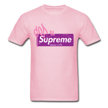 Load image into Gallery viewer, God is Supreme (Purple Box) Unisex Tee Ultra Cotton Adult T-Shirt | Gildan G2000 - Yah Equip Apparel
