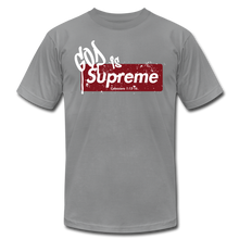 Load image into Gallery viewer, God is Supreme (Red Box) Unisex Tee Unisex Jersey T-Shirt | Bella + Canvas 3001 - Yah Equip Apparel
