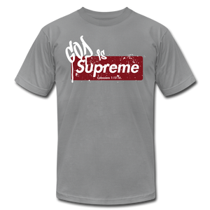 God is Supreme (Red Box) Unisex Tee Unisex Jersey T-Shirt | Bella + Canvas 3001 - Yah Equip Apparel