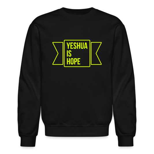 Yeshua is Hope (Black) Unisex Sweatshirt Unisex Crewneck Sweatshirt | Gildan 18000 - Yah Equip Apparel
