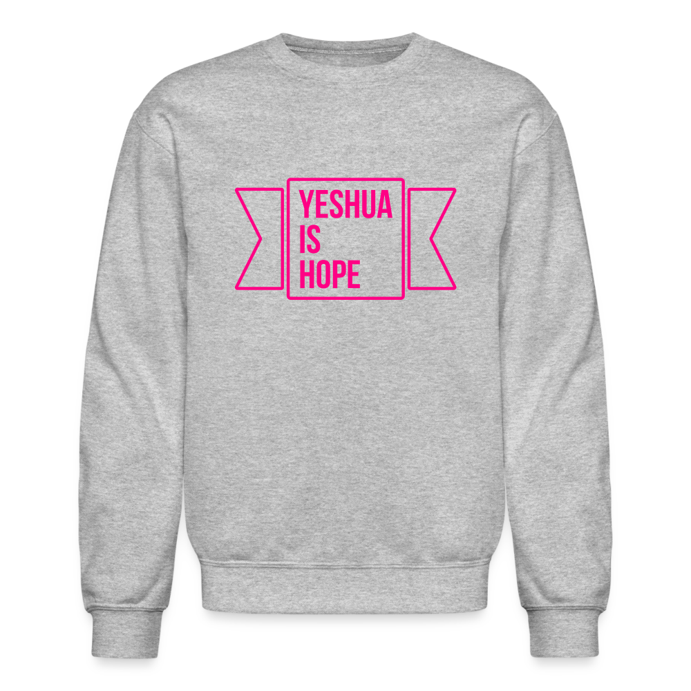 Yeshua is Hope (Gray) Unisex Sweatshirt Unisex Crewneck Sweatshirt | Gildan 18000 - Yah Equip Apparel